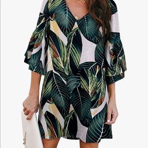 Tropical print dress